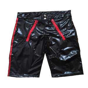 PVC Zipper Punk Shorts