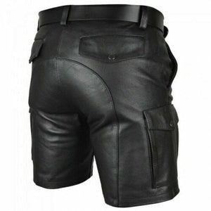 Motorcycle Leather Short Pants