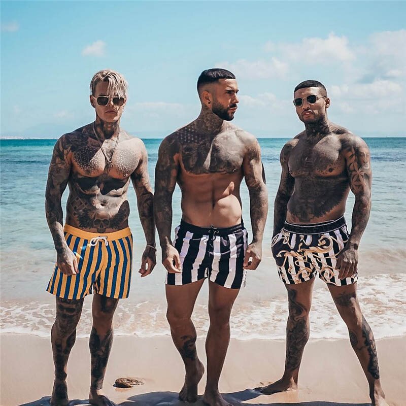 Stripped Bermuda Shorts